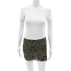Gonza Womens Black Animal Print Mini Skirt Size S